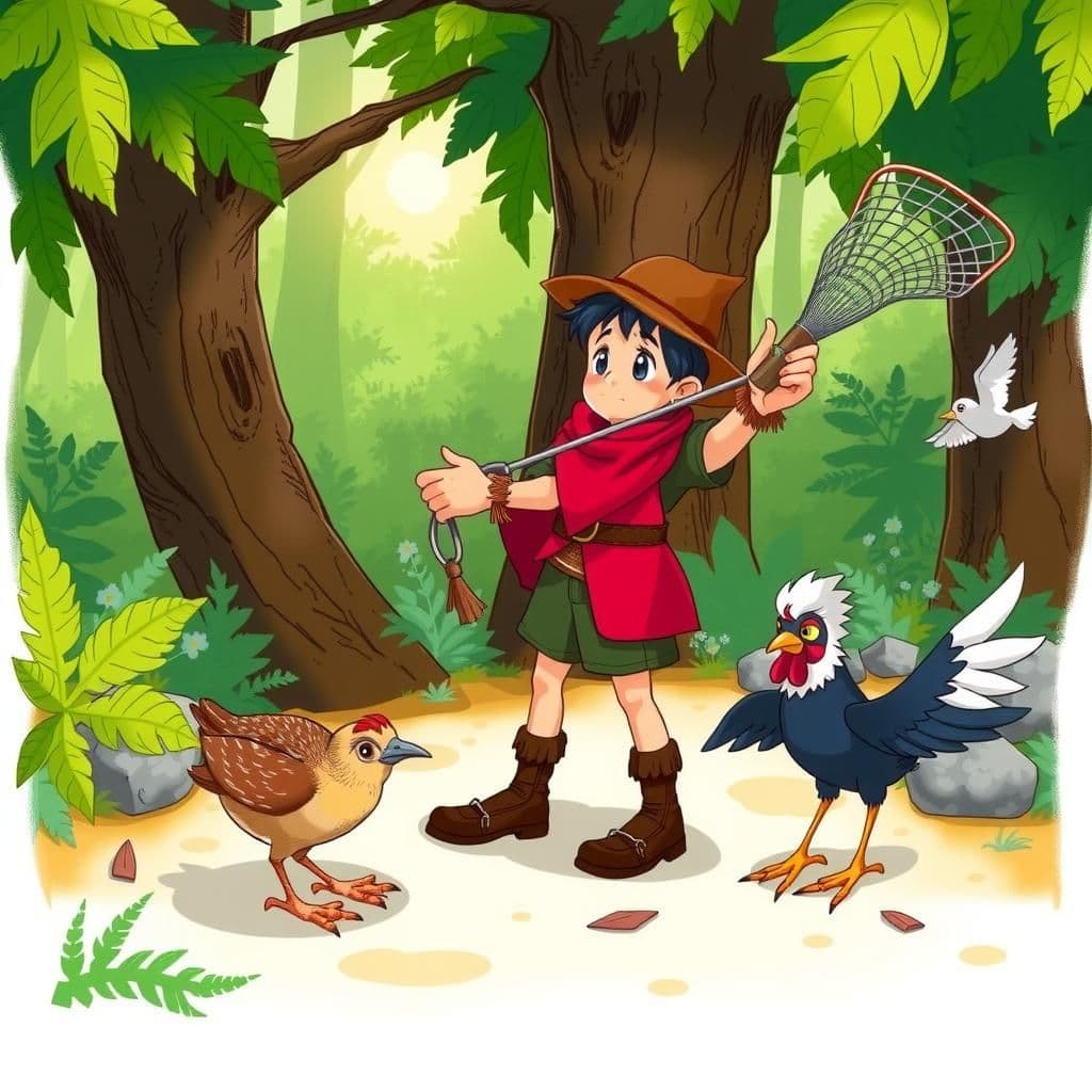 The Birdcatcher the Partridge and the Cock