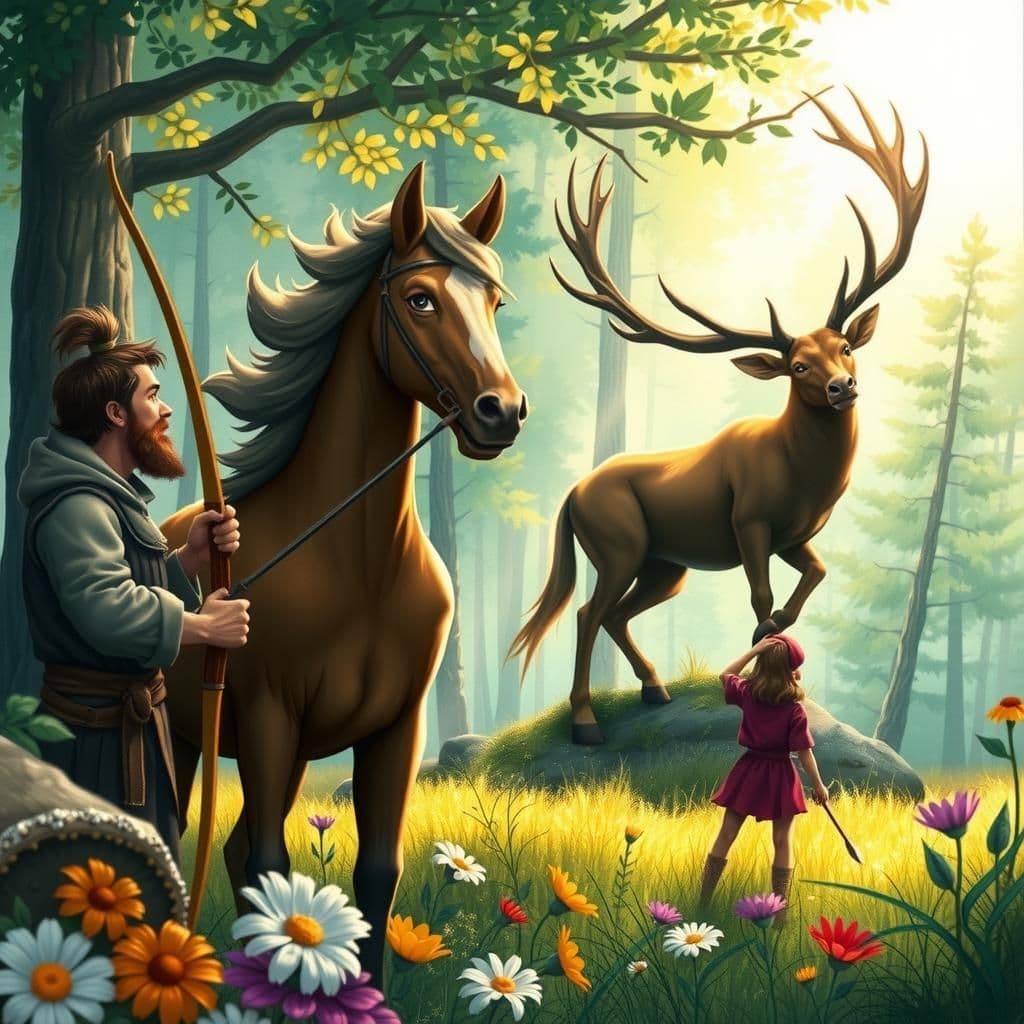 The Horse seeking revenge on the Stag