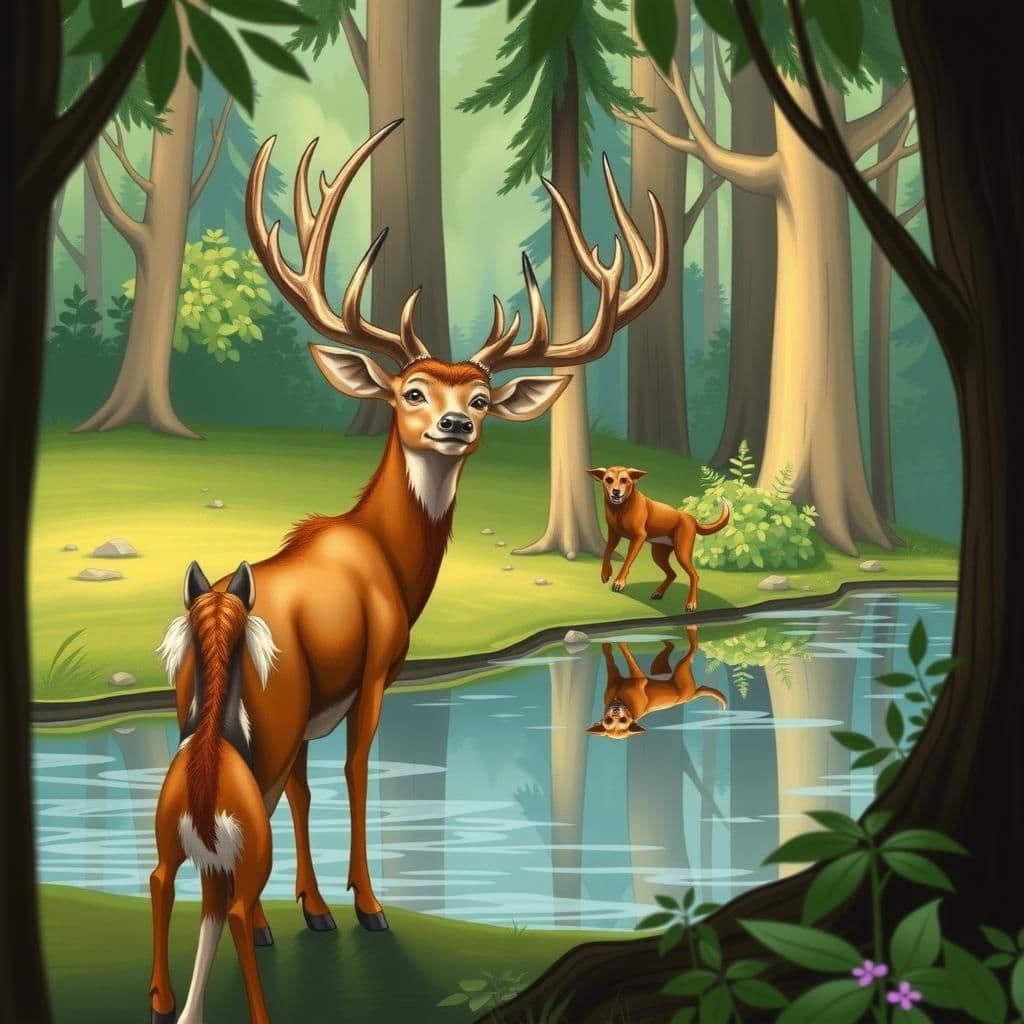 The Stag who Admired his Reflection