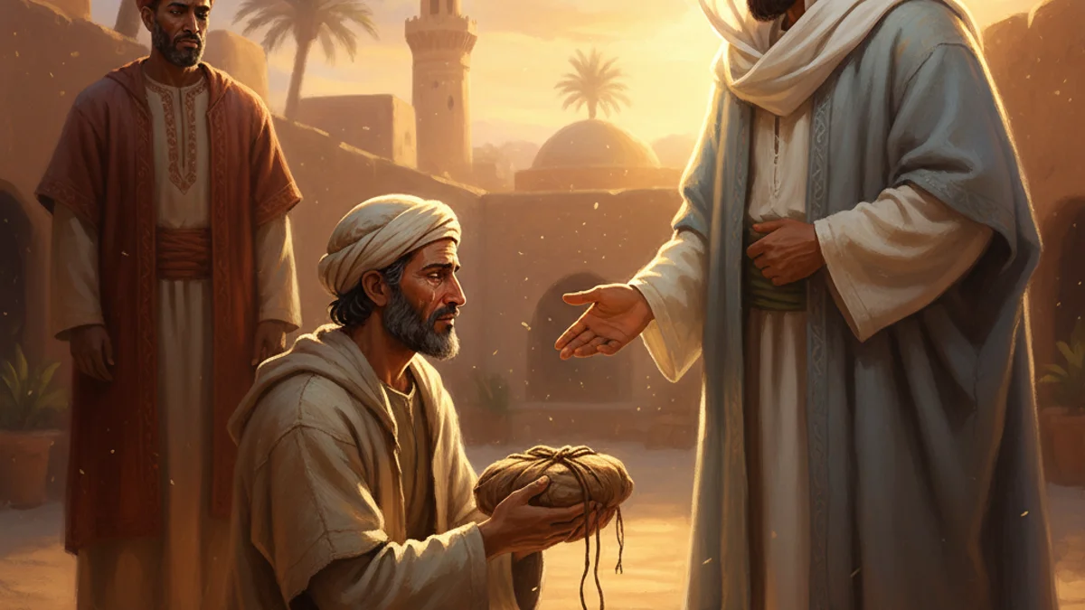 Abu Bakr's Sacrifice - Companions story illustration from Islamic Tales
