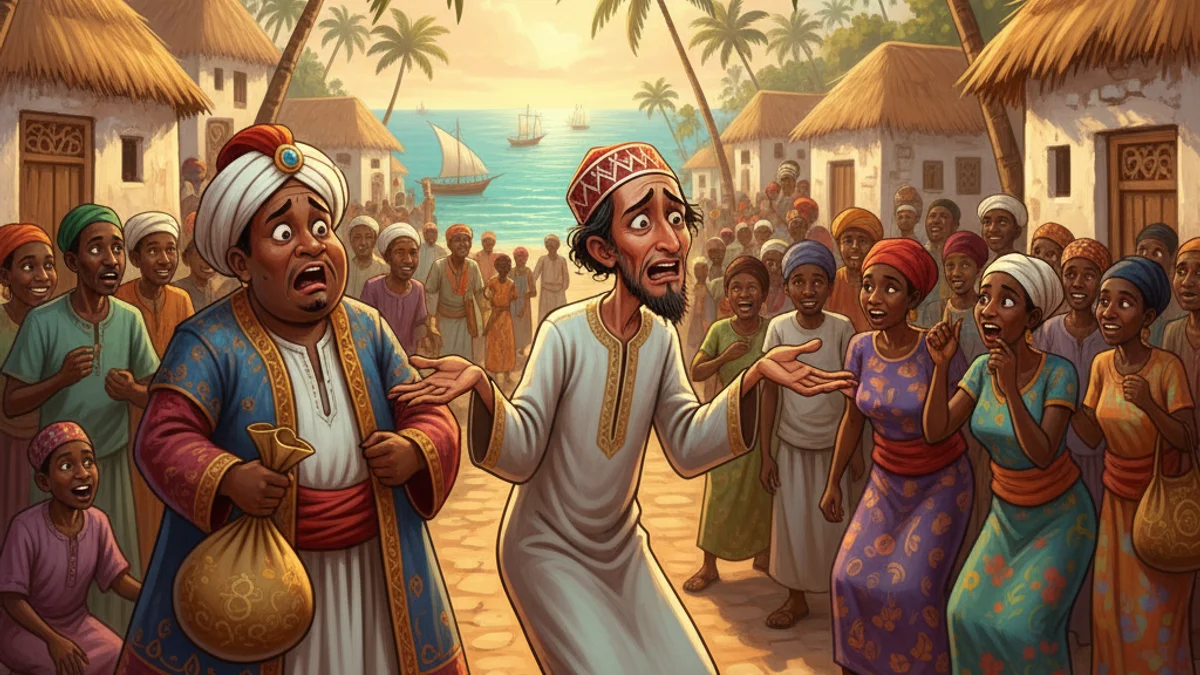 Abu Nawas Stories - Swahili Tales story illustration from East African Folklore