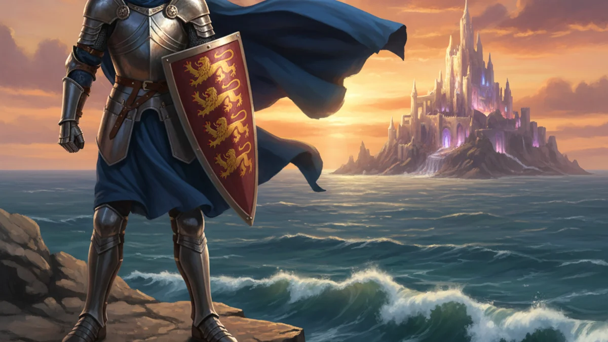 Amadis of Gaul - Chivalric Romances story illustration from Medieval Tales