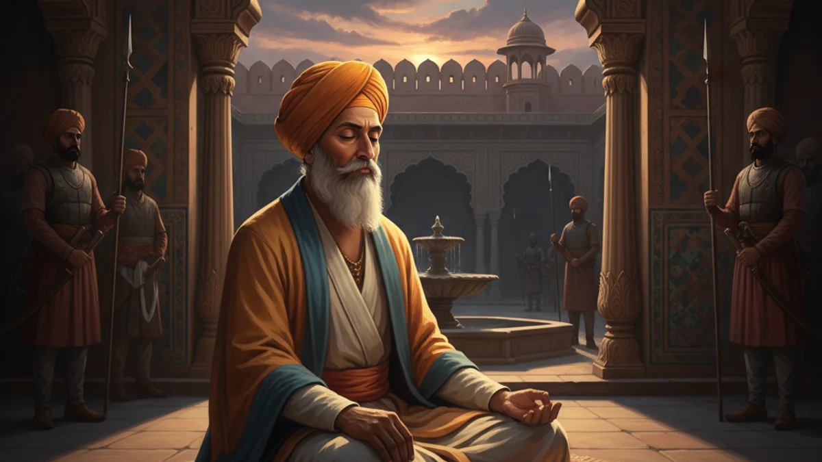 Bhai Mani Singh's Sacrifice - Tales of Devotion and Sacrifice story illustration from Sikh Saakhis