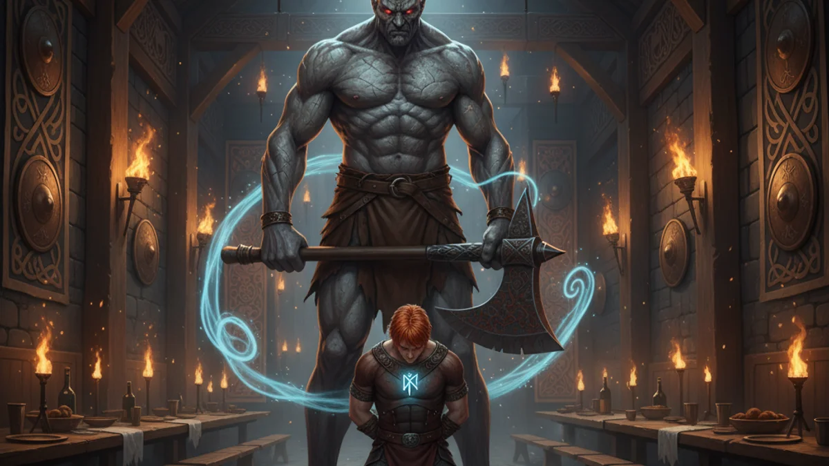 Illustration for Bricriu's Feast - a heroes of ulster cycle Celtic Myths story with moral lessons