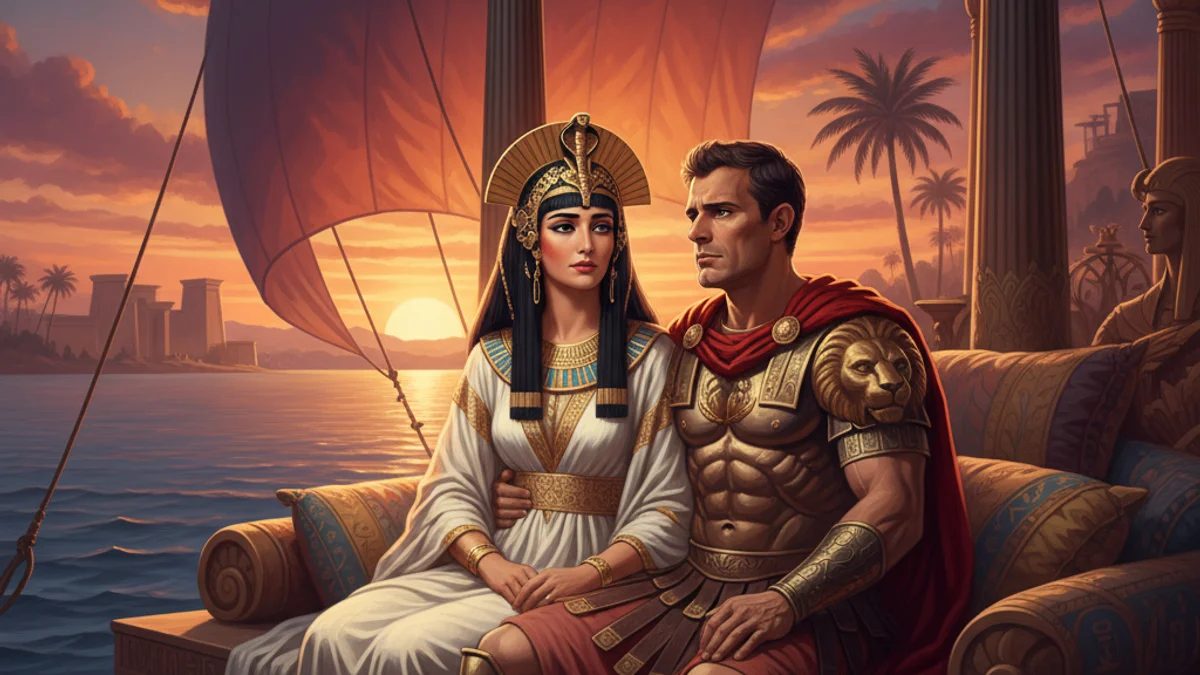 Cleopatra and Mark Antony - Love Stories from Legend story illustration from Cross-Cultural Themes