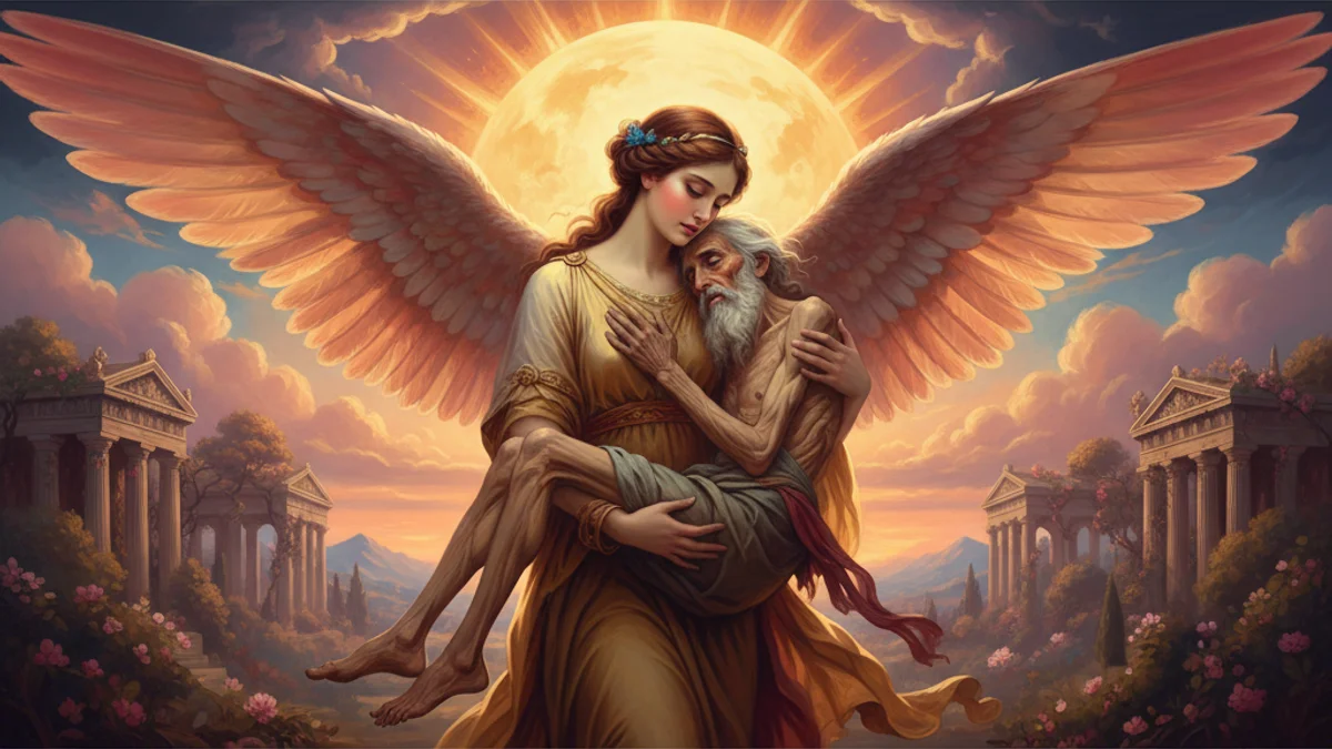 Illustration for Eos and Tithonus - a titans Greek Myths story with moral lessons