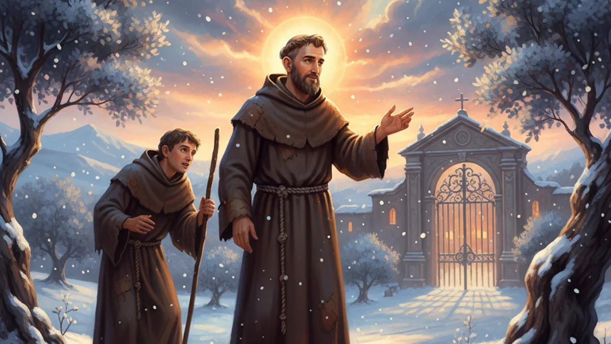 Illustration for Francis and Perfect Joy - a stories of saint francis Early Christian Saints Lives story with moral lessons