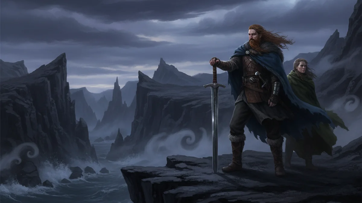 Gisli's Outlawry - Additional Sagas story illustration from Norse Sagas