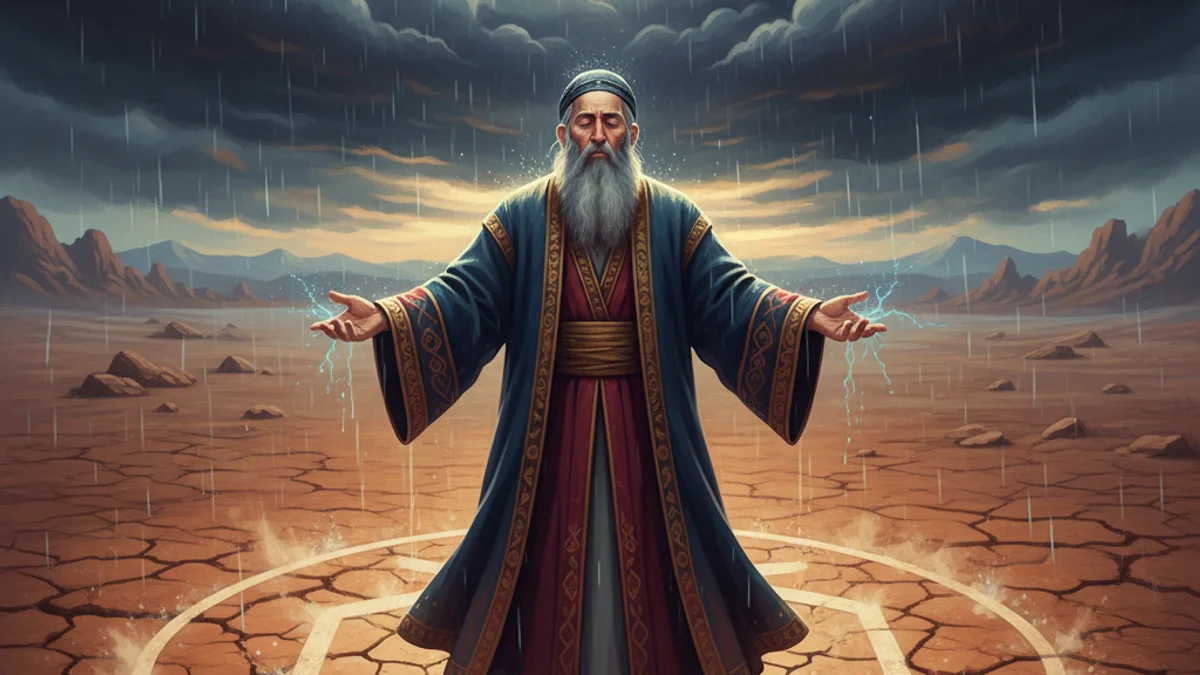 Illustration for Honi the Circle Maker - a talmudic stories Jewish Folklore story with moral lessons