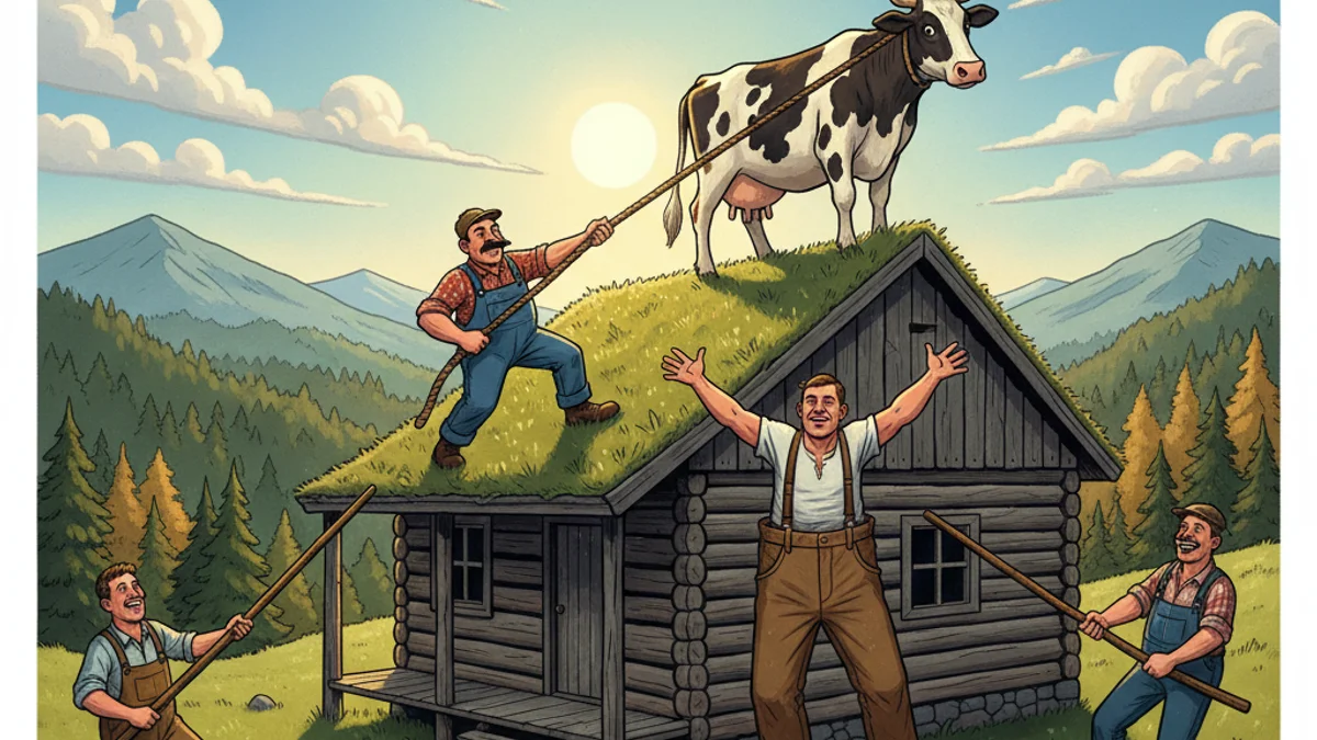 Jack and the Three Sillies - Jack Tales story illustration from Appalachian Folklore