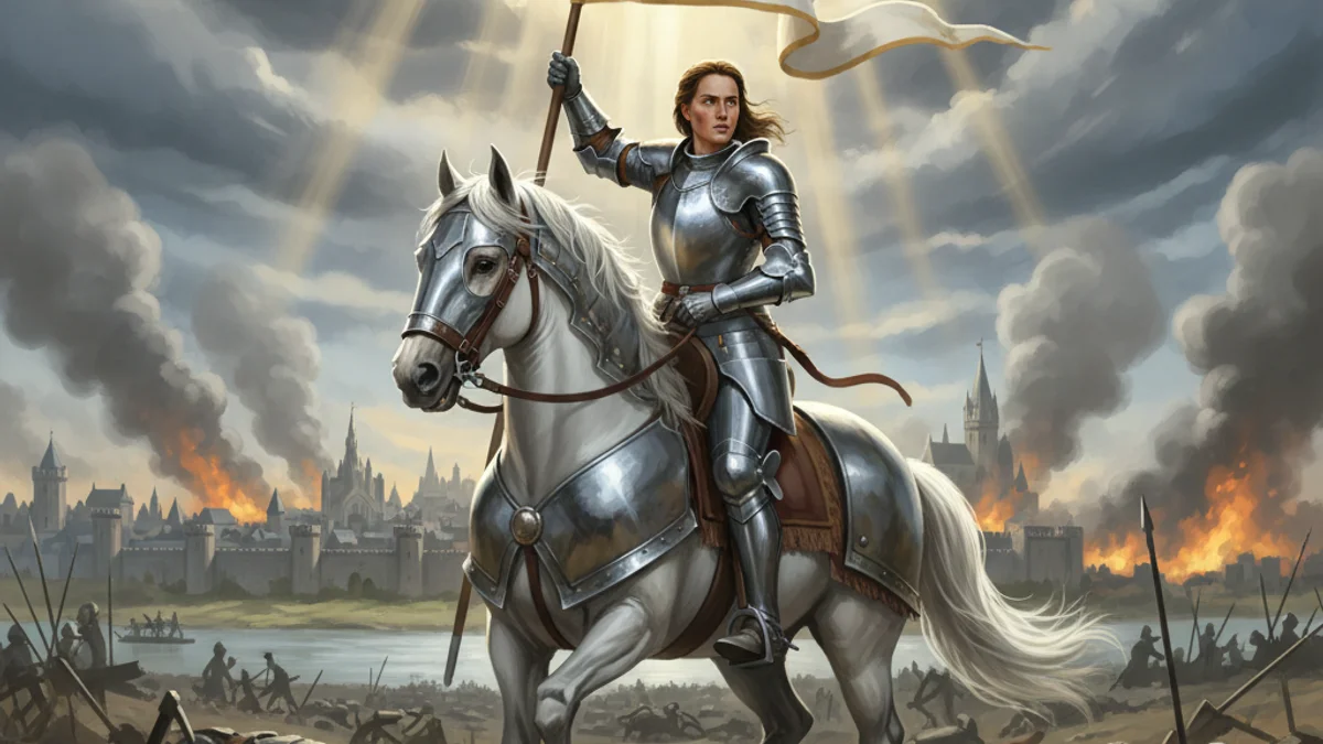 Joan of Arc - Knights and Nobles story illustration from Medieval Legends