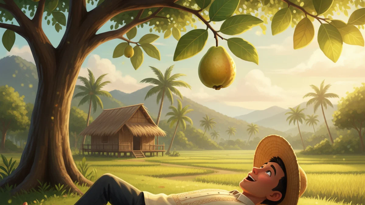 Illustration for Juan Tamad the Lazy Man - a classic tales Filipino Mythology story with moral lessons