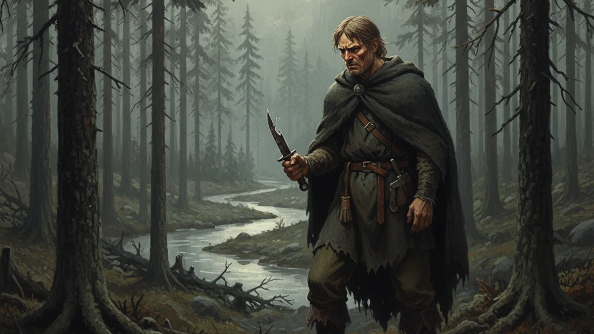 Illustration for Kullervo's Tragedy - a kalevala Finnish Mythology story with moral lessons