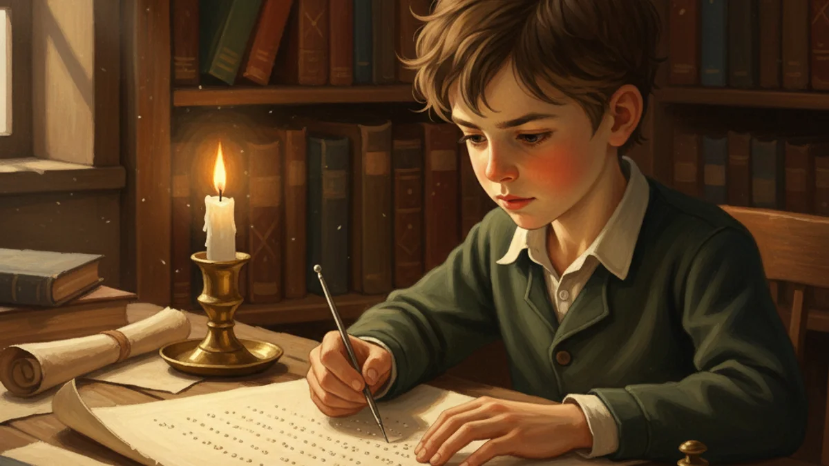 Louis Braille Invents Reading - Additional Figures story illustration from Tales of Historical Figures