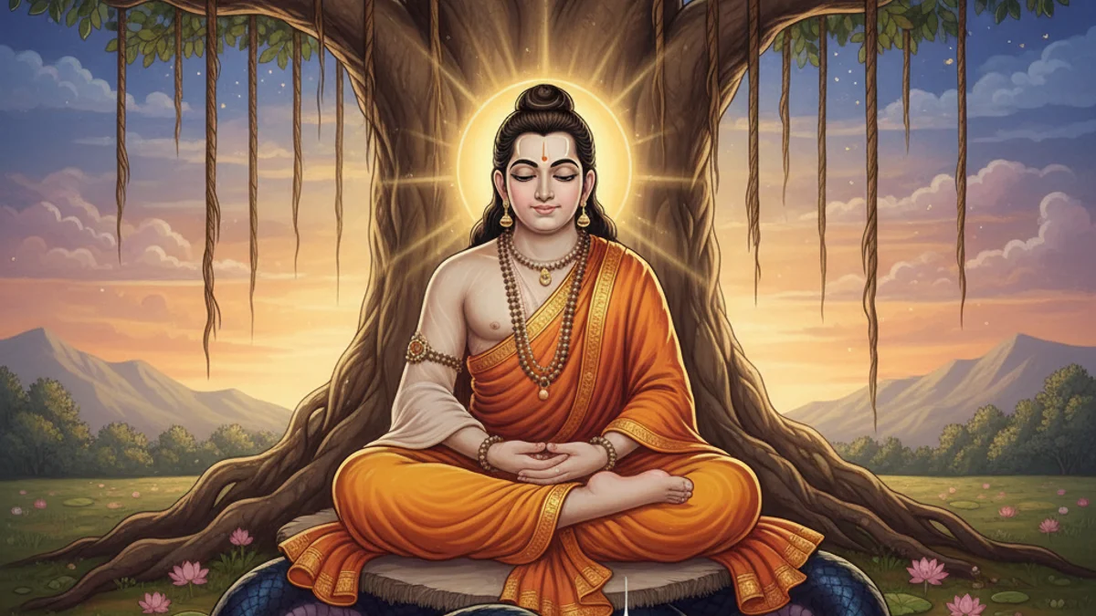 Mahavira and the Serpent - Mahavira Stories story illustration from Jain Tales