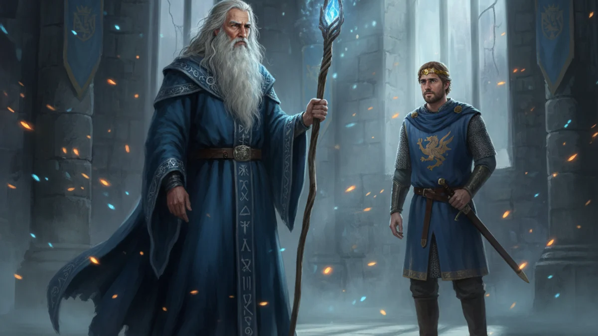 Merlin's Final Warning - Tales of Merlin story illustration from Arthurian Legends