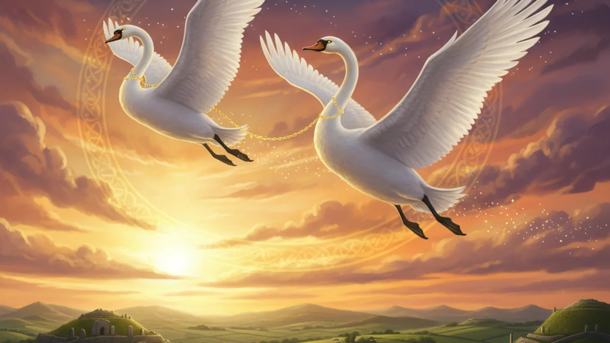 Midir and Etain - Mythological Cycle story illustration from Irish Legendary Cycles