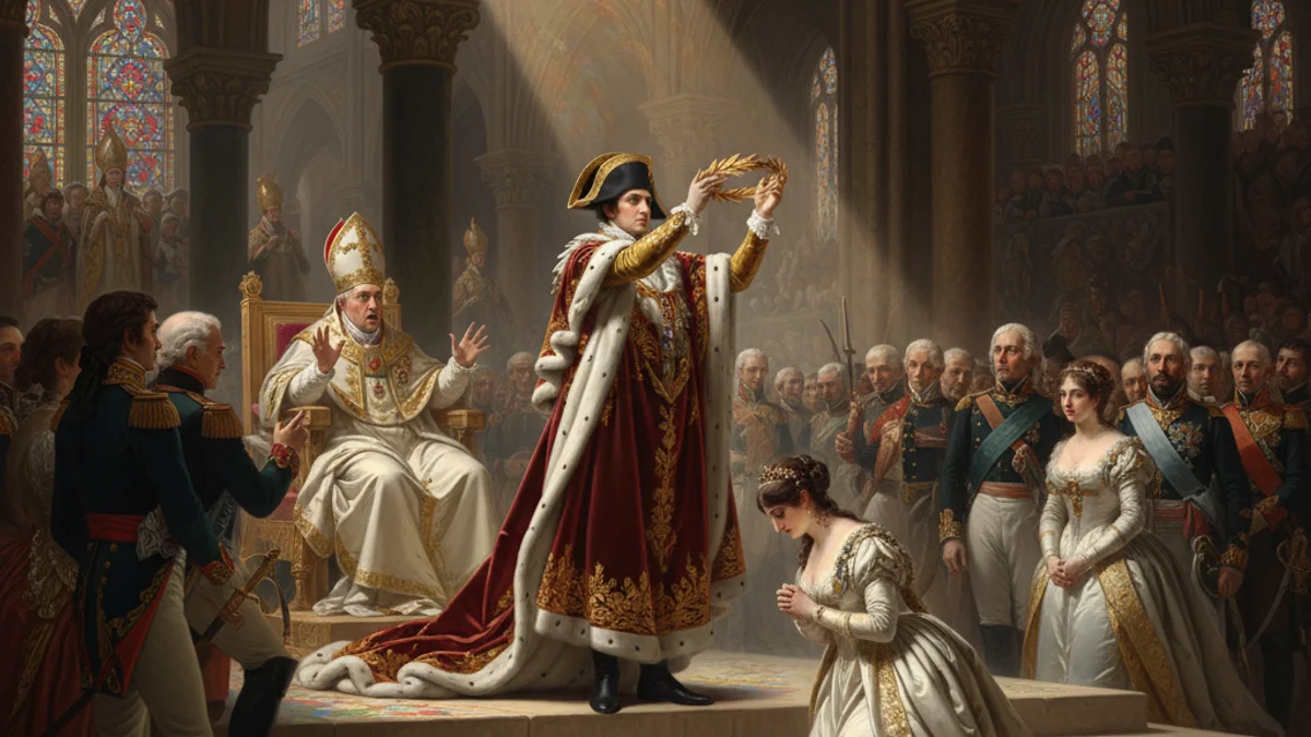 Napoleon's Coronation - Napoleon Leadership Stories story illustration from Tales of Historical Figures