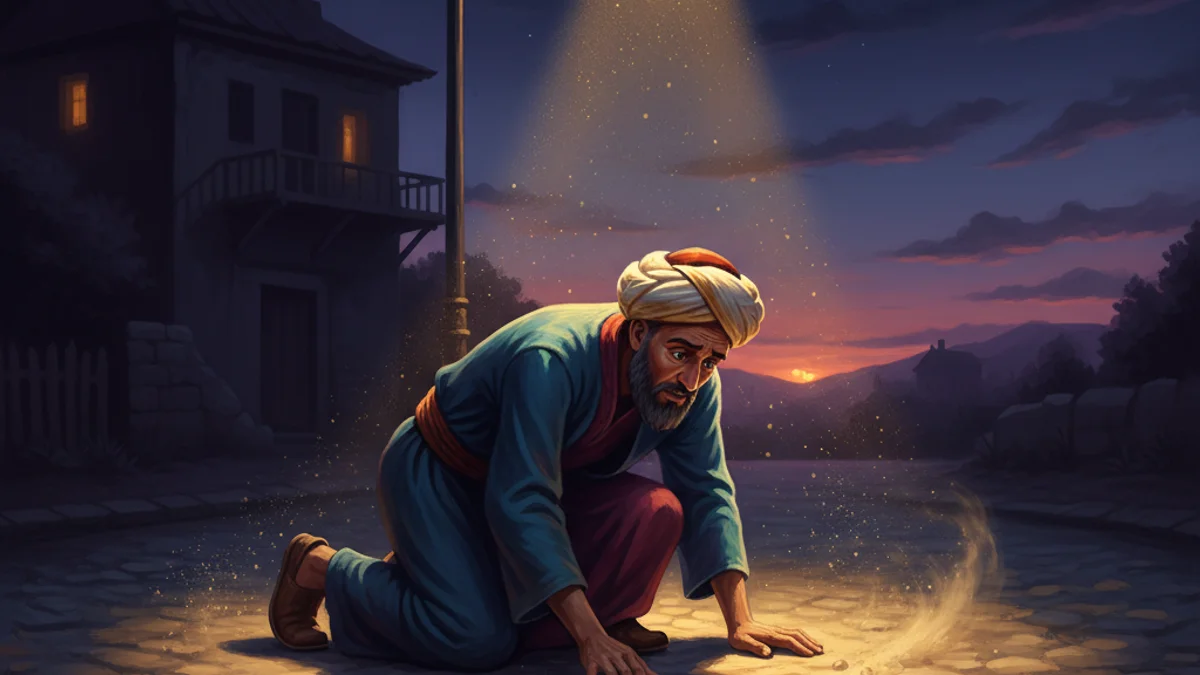 Illustration for Nasrudin's Ring - a mulla nasrudin tales Sufi Parables story with moral lessons