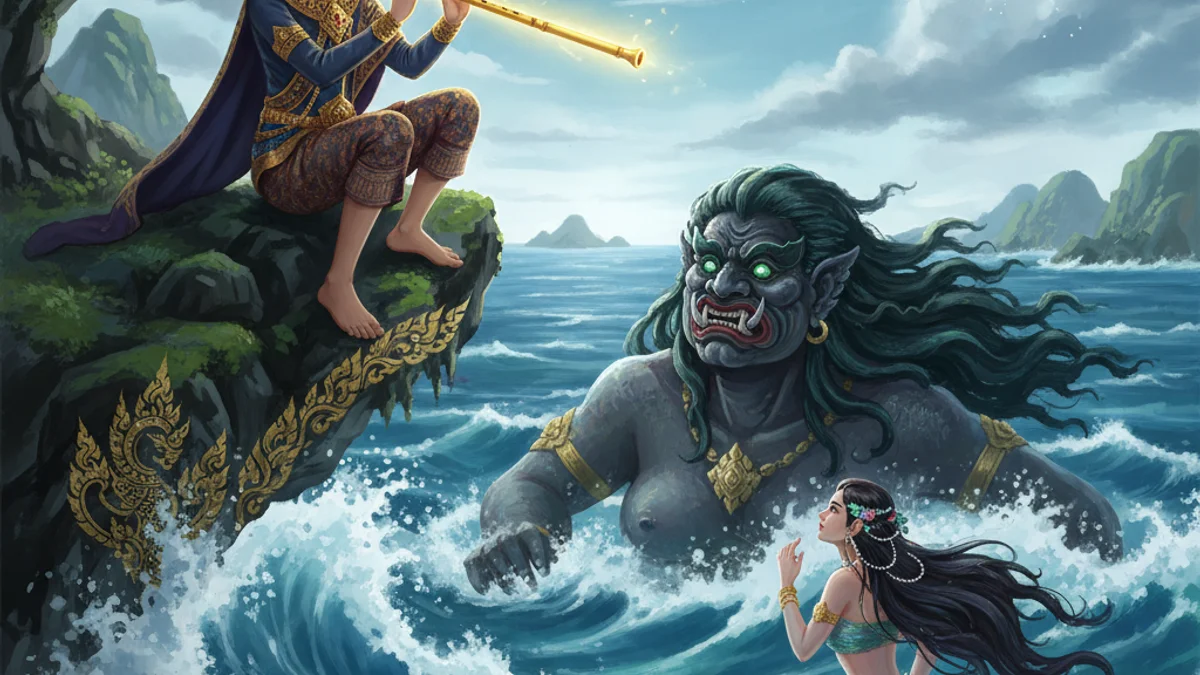 Phra Aphai Mani - Classic Tales story illustration from Thai Folklore