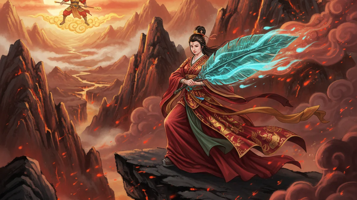 Princess Iron Fan - Journey to the West story illustration from Chinese Legends