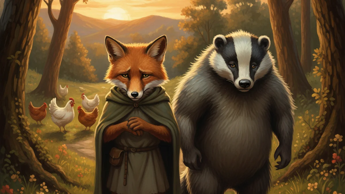 Illustration for Reynard's Confession - a reynard the fox Trickster Tales story with moral lessons