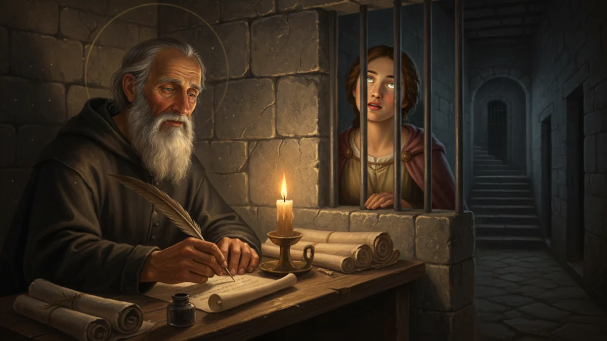 Saint Valentine's Story - Tales of Miracles and Martyrdom story illustration from Early Christian Saints Lives