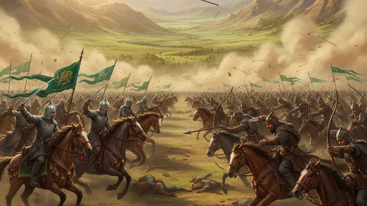 The Battle of Ain Jalut - Tales of Mongol Conquests story illustration from Mongolian Epics