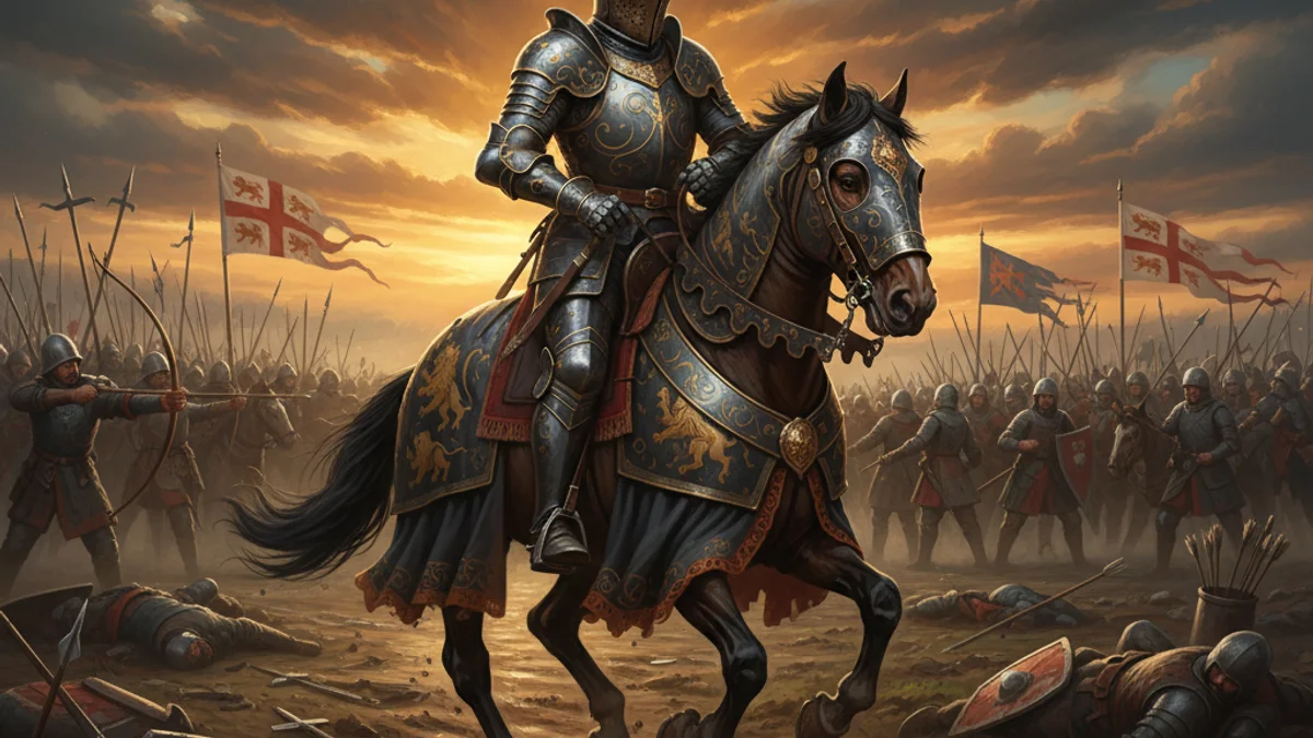 The Black Prince - Knights and Nobles story illustration from Medieval Legends