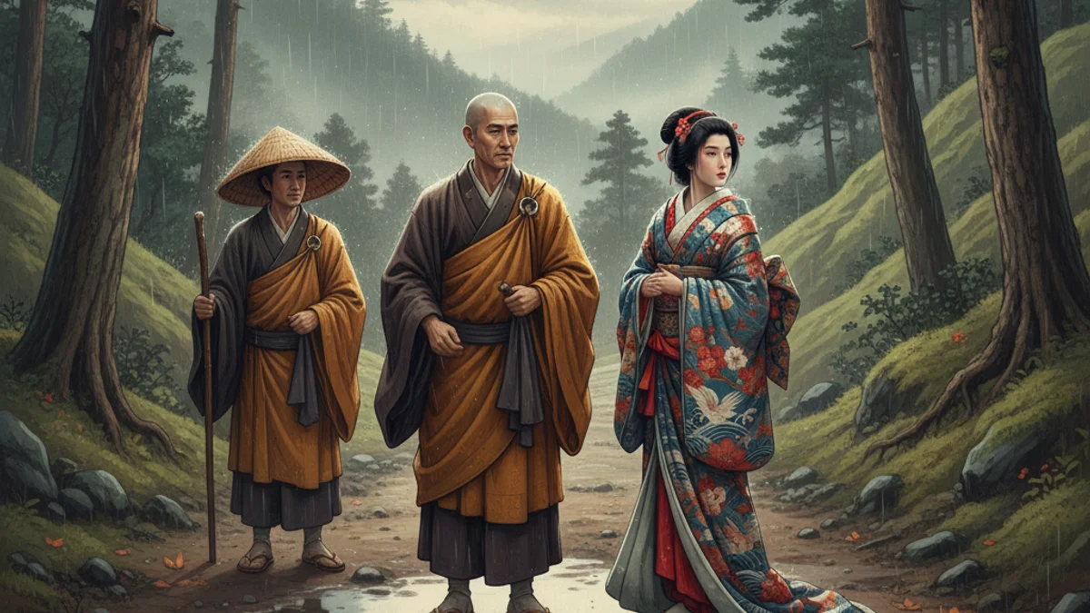 Illustration for The Burden - a zen stories Zen Stories story with moral lessons