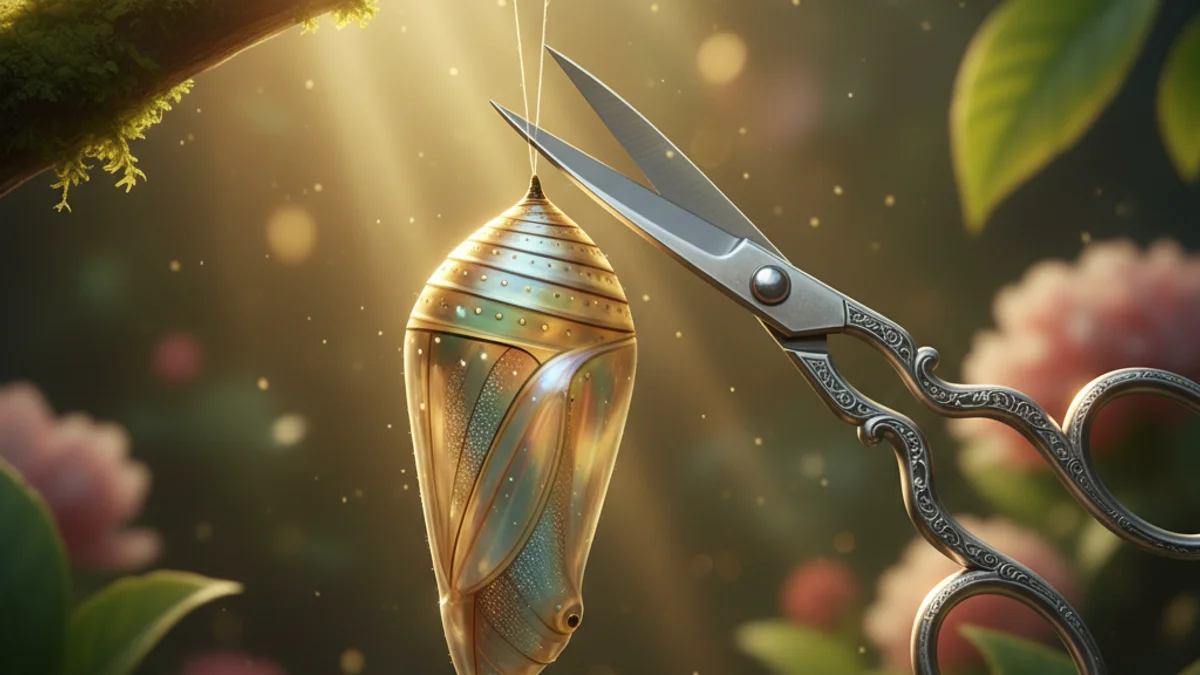 The Butterfly's Struggle - Teaching Stories story illustration from World Wisdom Tales