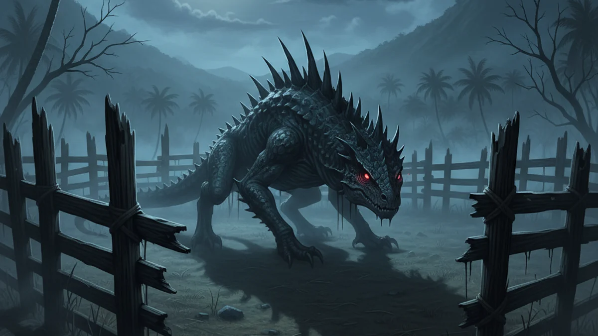 Illustration for The Chupacabra - a mythical creatures Latin American Folklore story with moral lessons