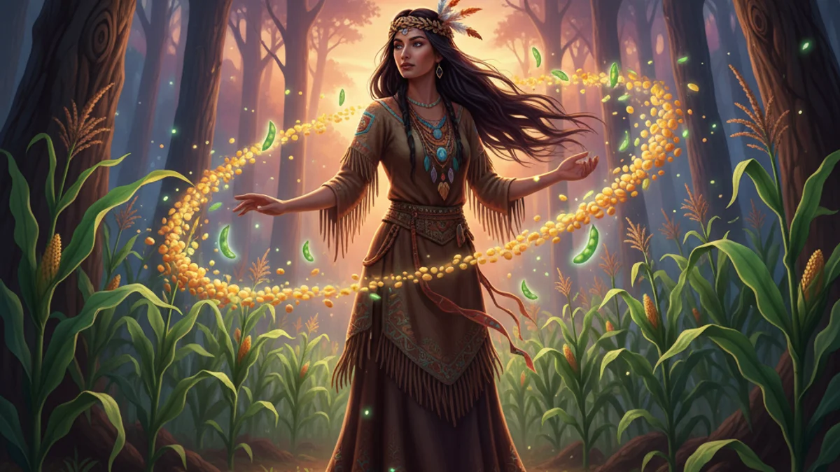 The Corn Woman - Additional Tribes story illustration from Native American Legends