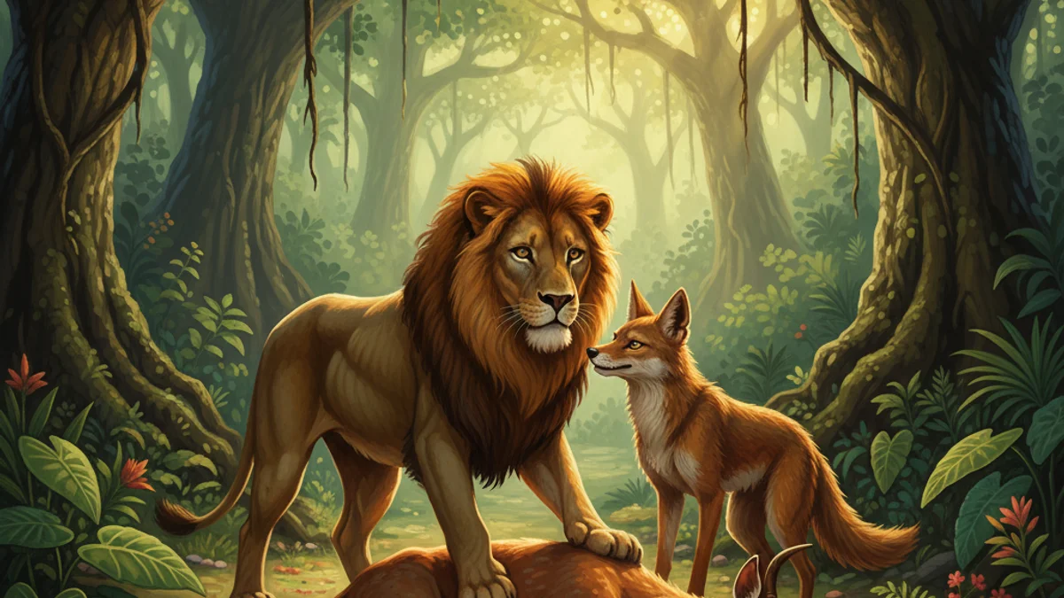 The Deer Without a Heart - Animal Stories with Life Lessons story illustration from Panchatantra