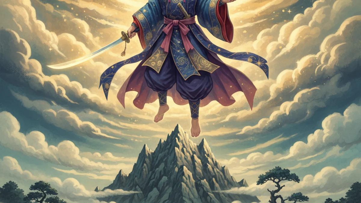 Illustration for The Descent of Ninigi - a shinto myths Japanese Folklore story with moral lessons