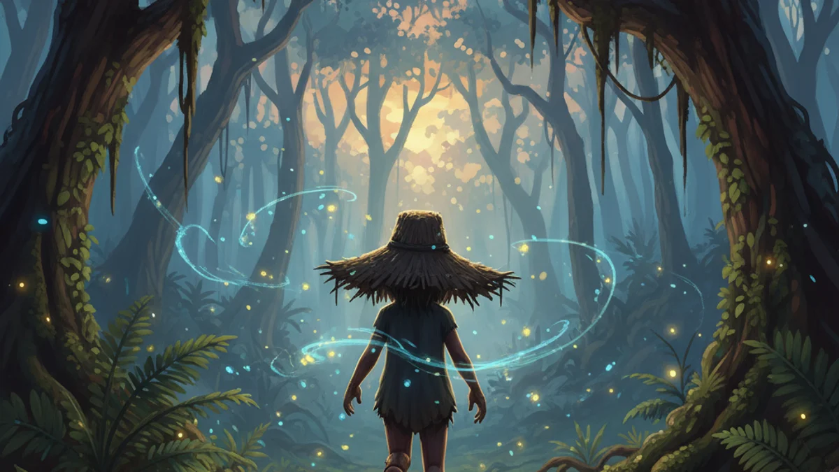 The Douen Spirits - Supernatural Beings story illustration from Caribbean Folklore