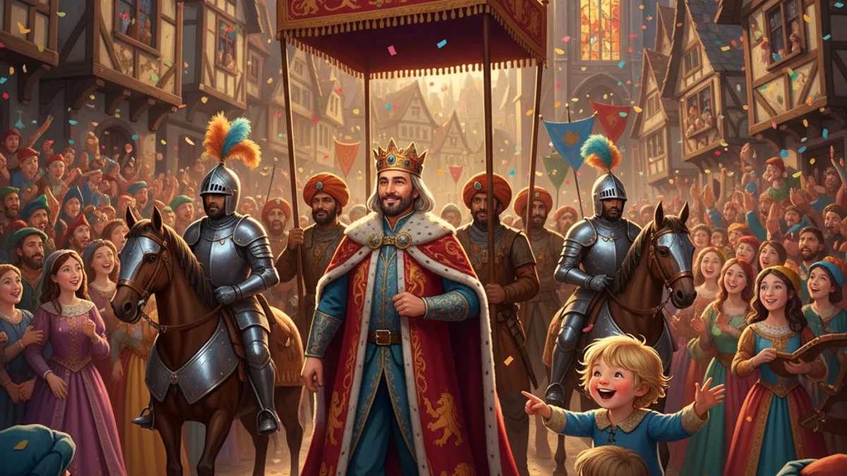 Illustration for The Emperor's New Clothes - a famous fairy tales European Folklore story with moral lessons