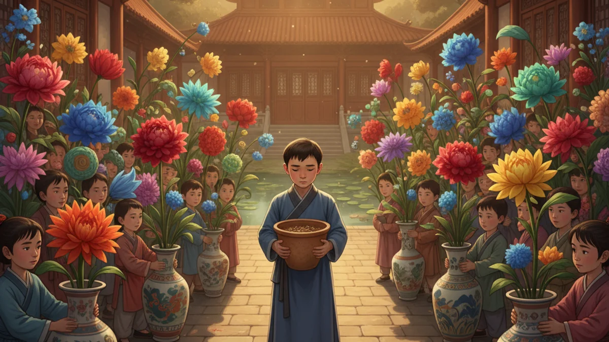 The Emperor's Seed - Teaching Stories story illustration from World Wisdom Tales