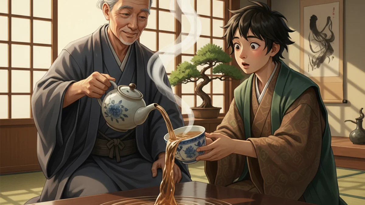 The Empty Cup - Zen Stories story illustration from Zen Stories