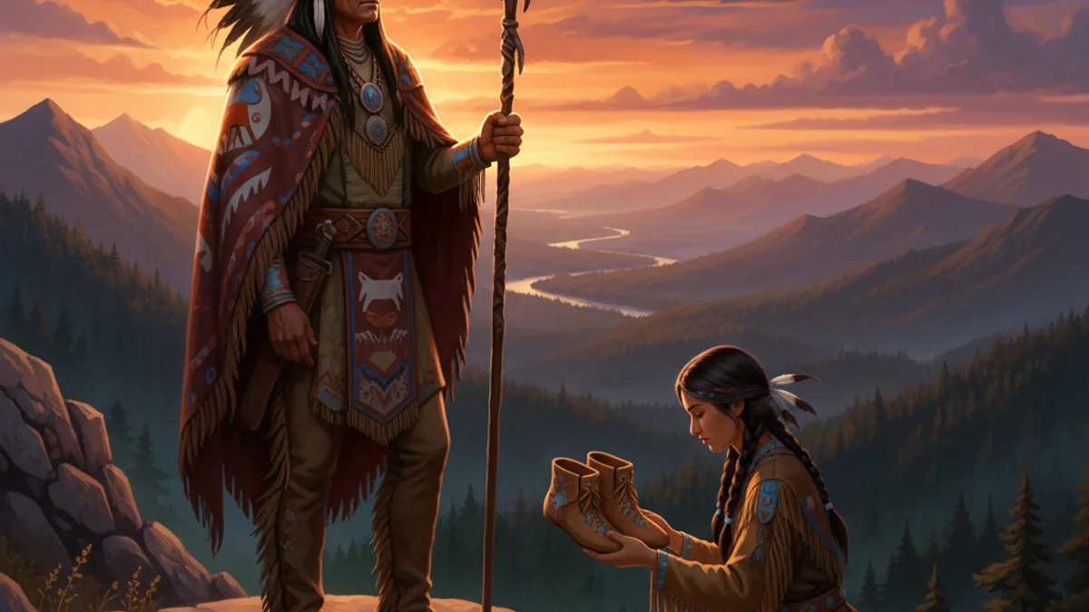 The First Moccasins - Additional Tribes story illustration from Native American Legends