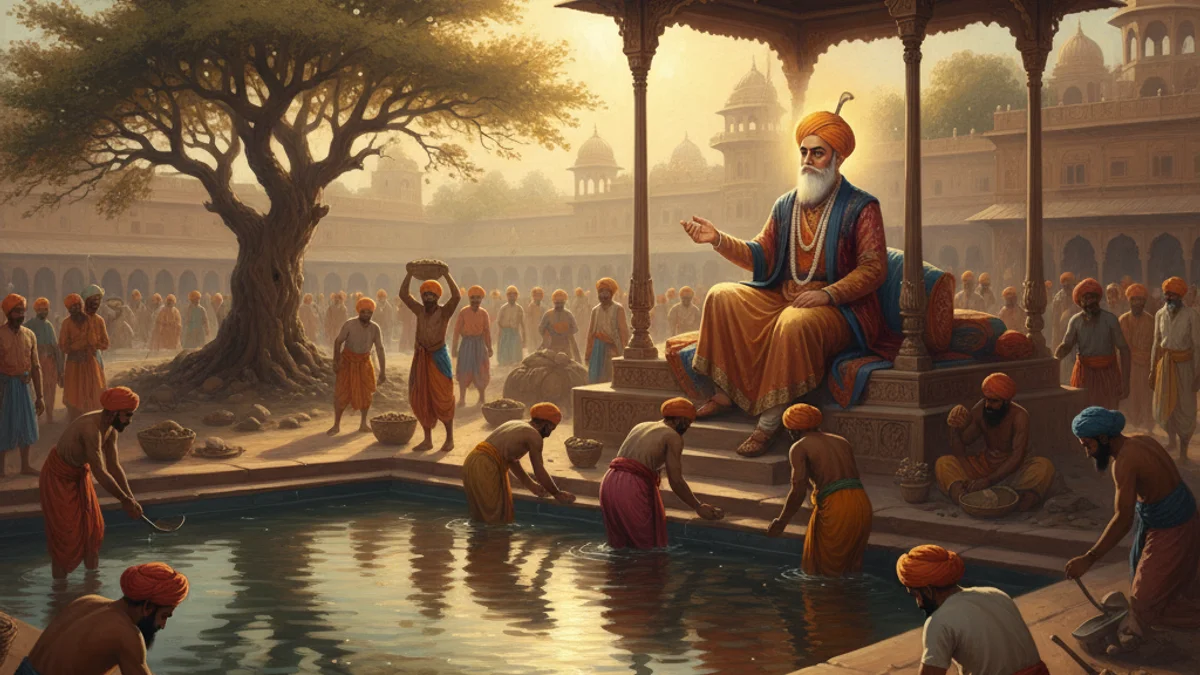 The Foundation of Amritsar - Additional Tales story illustration from Sikh Saakhis
