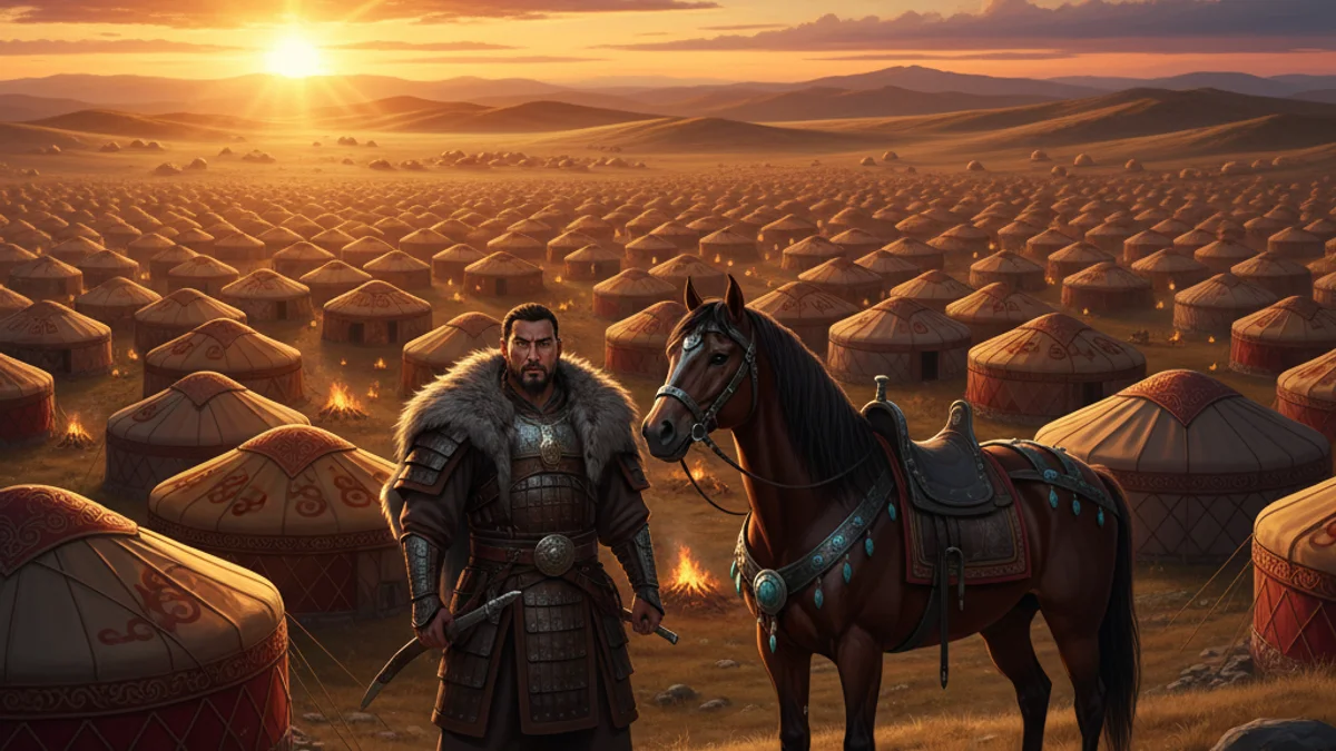 Illustration for The Golden Horde - a tales of mongol conquests Mongolian Epics story with moral lessons