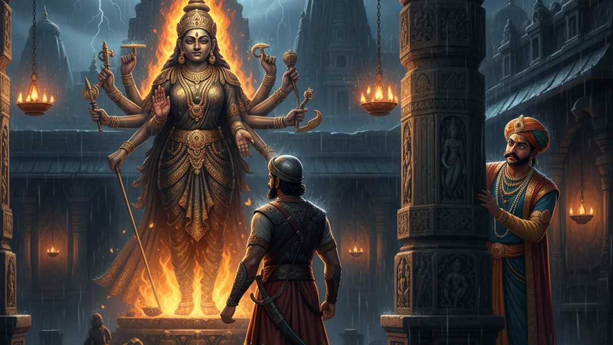 The Greatest Sacrifice - Vikram and Betaal story illustration from Indian Story Collections