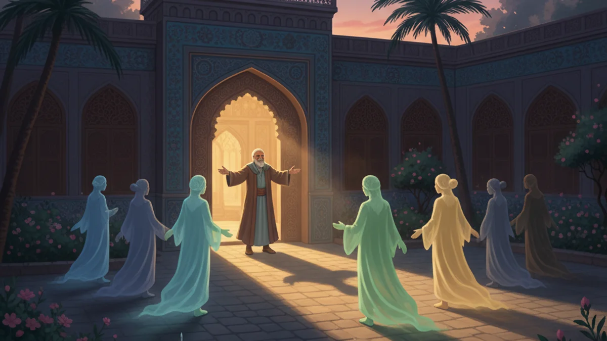 Illustration for The Guest House - a parables of rumi Sufi Parables story with moral lessons