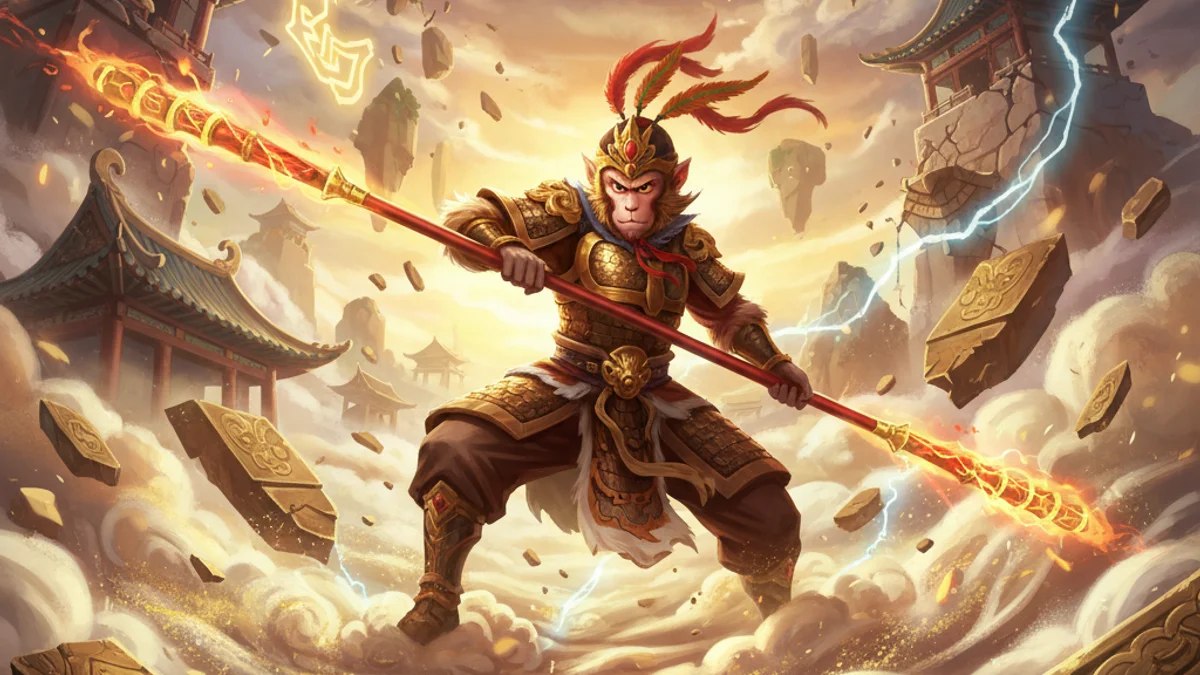 The Havoc in Heaven - Journey to the West story illustration from Chinese Legends