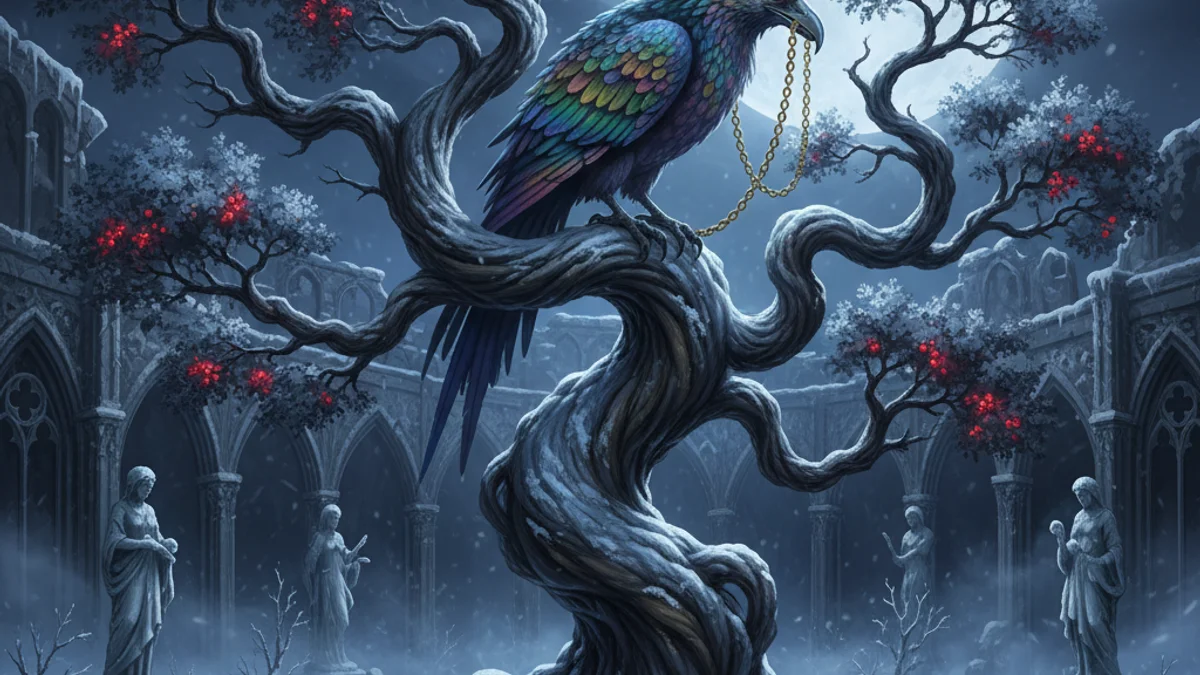 The Juniper Tree - Brothers Grimm Stories story illustration from European Folklore