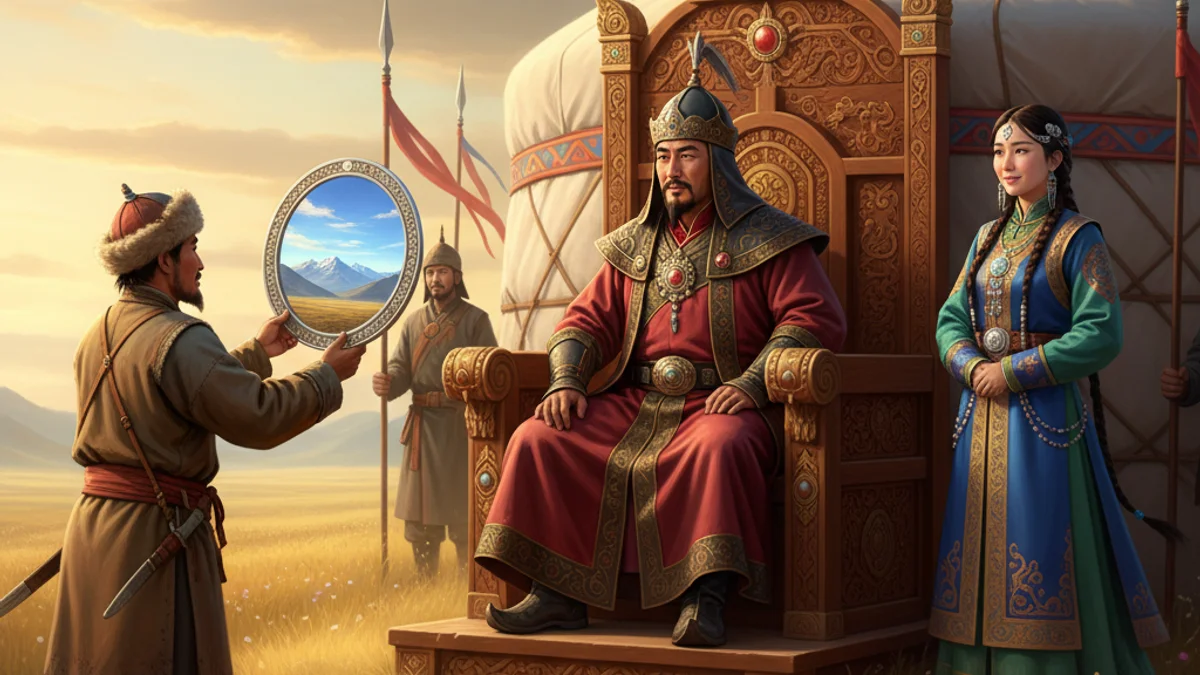 The Khan's Daughter - Folk Tales story illustration from Mongolian Folklore