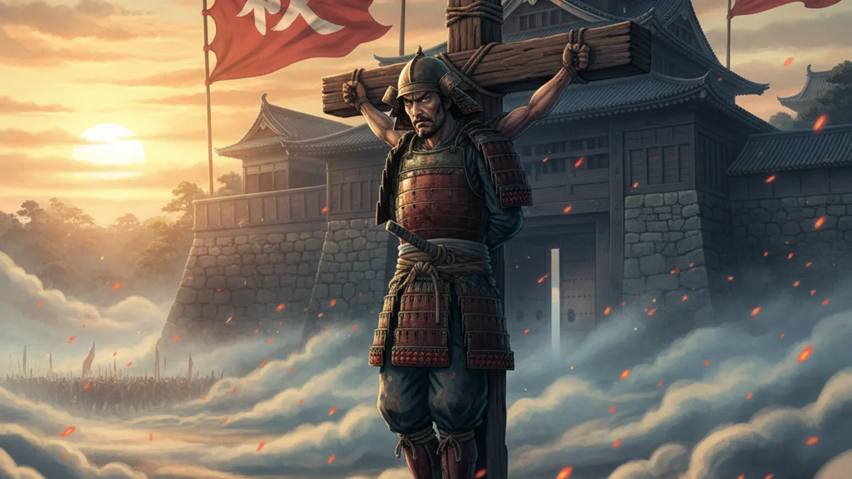 The Last Stand at Nagashino - Samurai Heroism story illustration from Japanese Samurai Legends