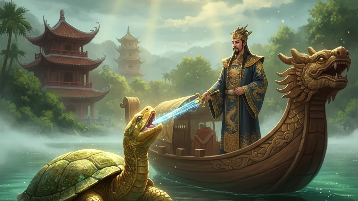 The Legend of the Lake Sword - Classic Tales story illustration from Vietnamese Folklore