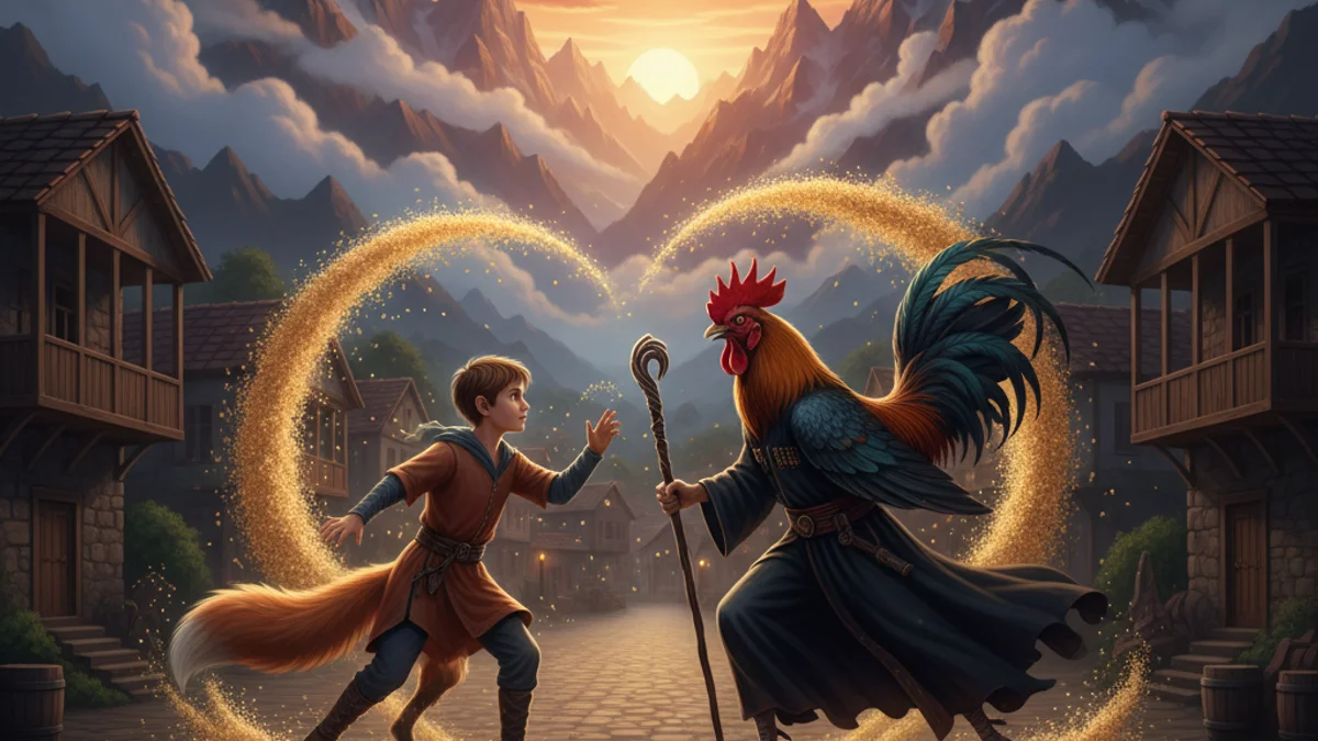 The Master and the Apprentice - Folk Tales story illustration from Georgian Folklore